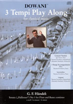 HANDEL Sonata ("Hallenser") No. 1 for Flute and Basso continuo in A-minor. Dowani
