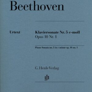 BEETHOVEN Piano Sonata no. 5 in c minor op. 10/1. Urtext, Henle