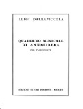 DALLAPICCOLA Quaderno Musicale di Annalibera