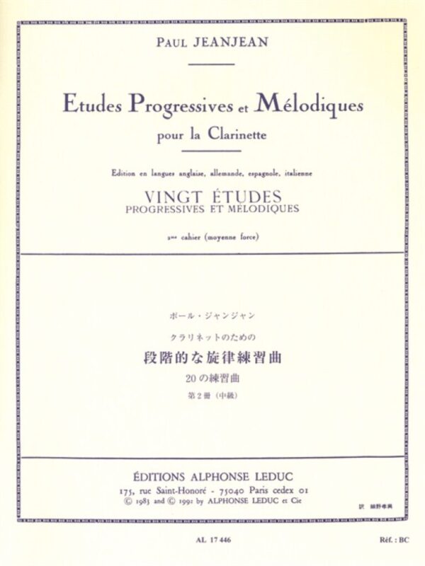 jeanjean-vingt-etudes-progressives-et-melodiques-volume-2-leduc