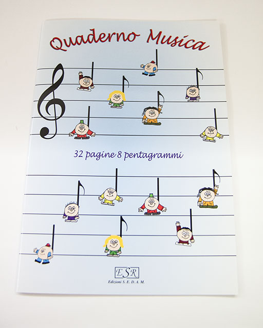 Quaderno pentagrammato 16 pagine righe larghe, per bambini - La Stanza  della Musica