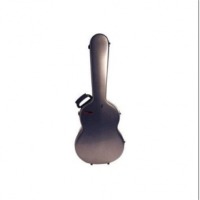 Custodia rigida BAM per chitarra classica, in fibra di carbonio, grigio metallizzato (Tweed)
