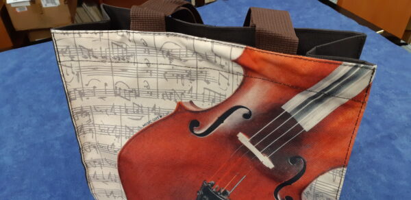 Bag (borsa) Violoncello in stoffa pesante, con tracolla, Music Gift Portugal - immagine 3