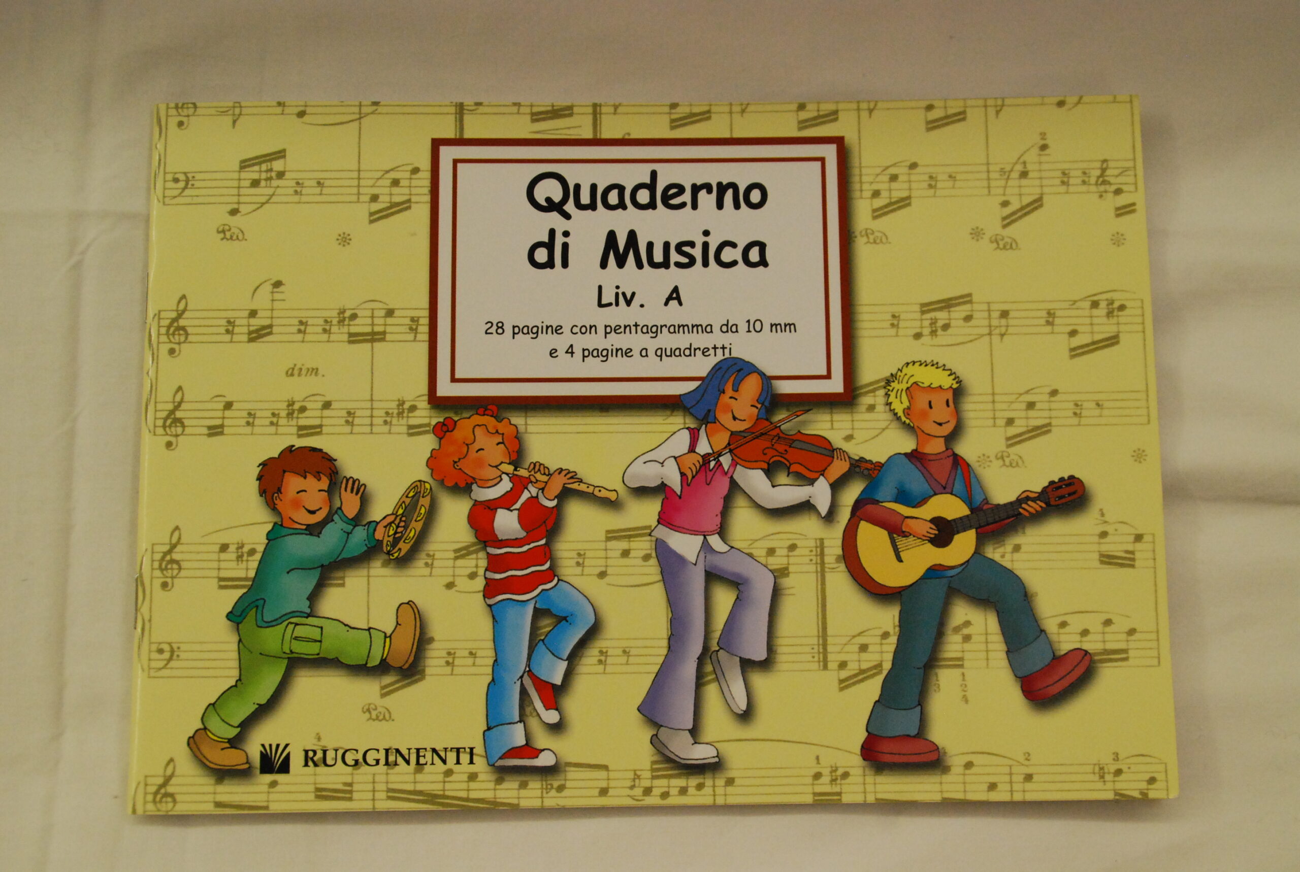 Quaderno pentagrammato per bambini, 2 righe per pagina, carta bianca, 16  pagine - La Stanza della Musica