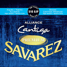 Set per chitarra Savarez Alliance Cantiga 510AJP, bassi Cantiga Premium, cantini carbonio, forte