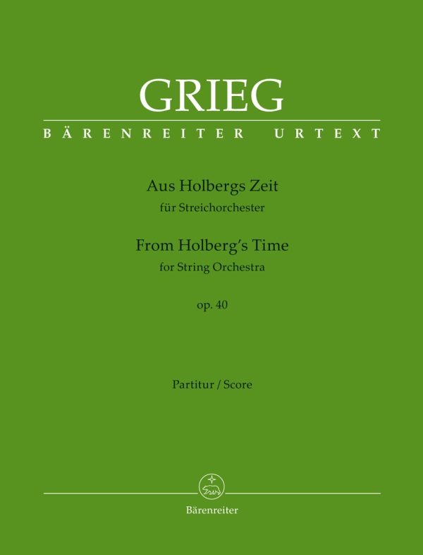 GRIEG Holbergs Time for String Orchestra op 40 Partitura
