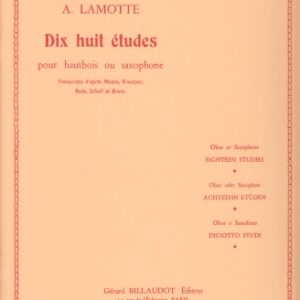 lamotte-18-etudes-oboe-sax-billaudot