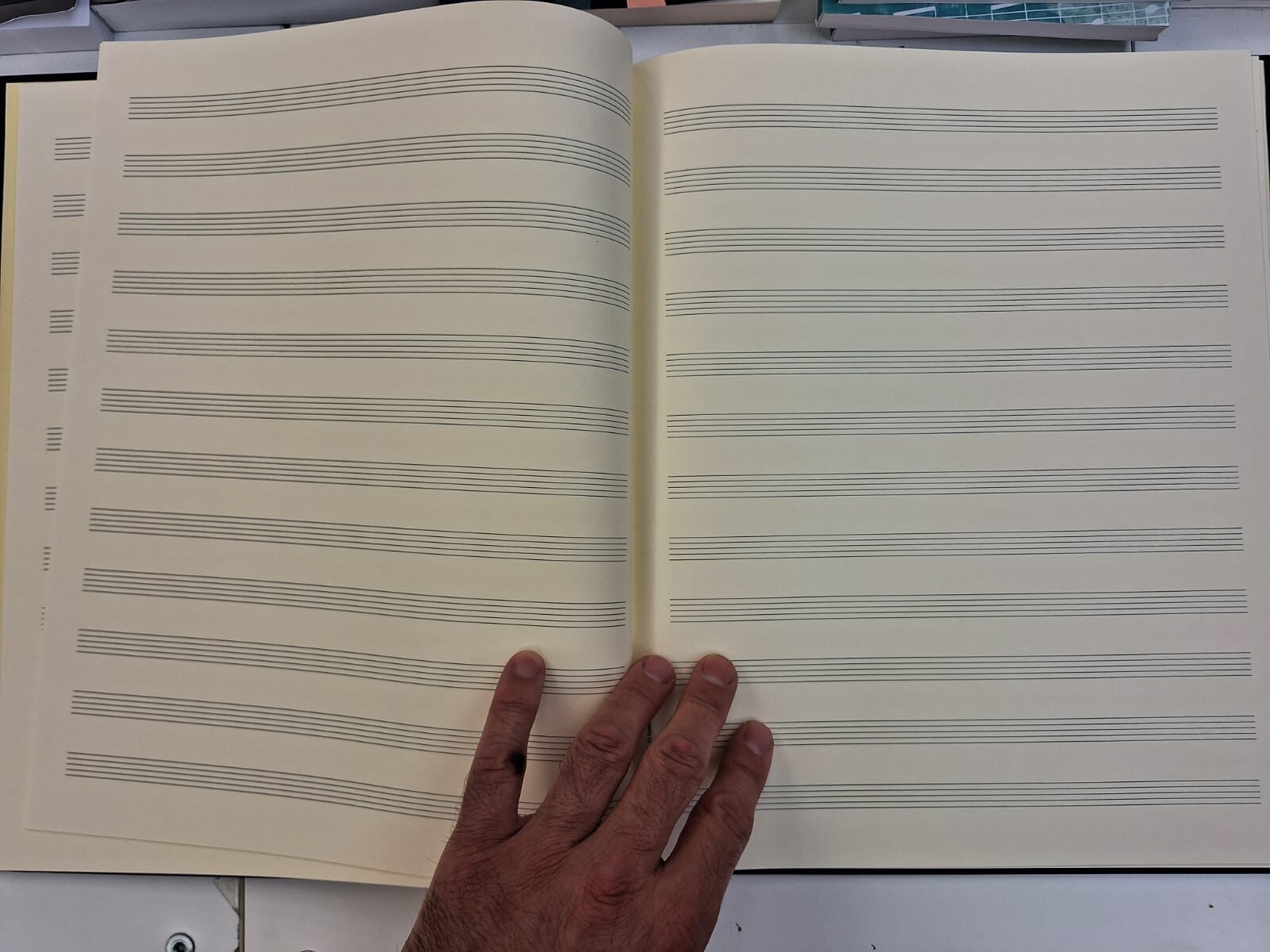 Quaderno pentagrammato 96 pagine, 28x34cm, 12 righe, copertina rigida