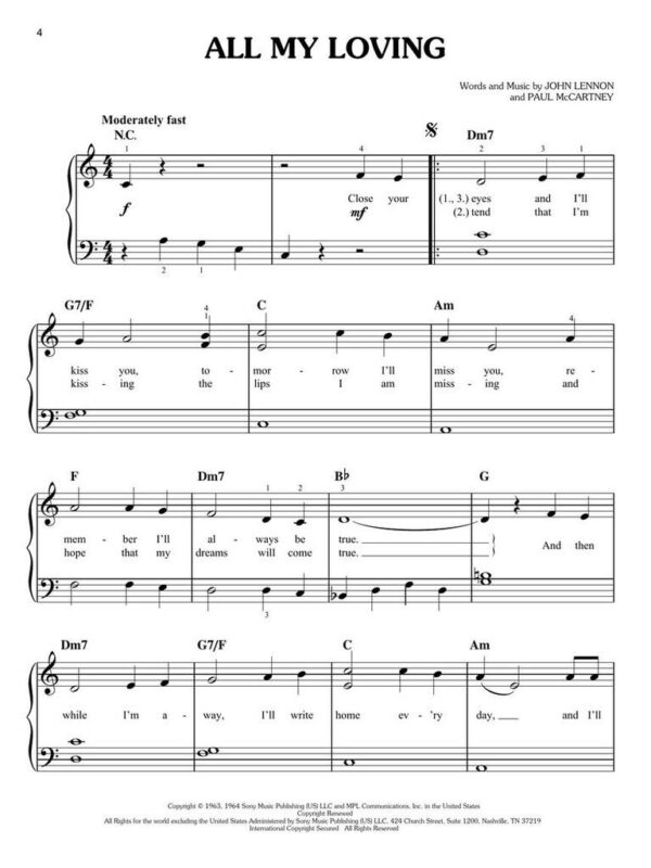 POP SONGS in EASY KEYS. Easy Piano Anthology. Hal Leonard - immagine 2