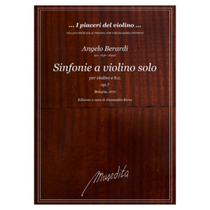 BERARDI sinfonie a violino solo op.,7 per vl e bc